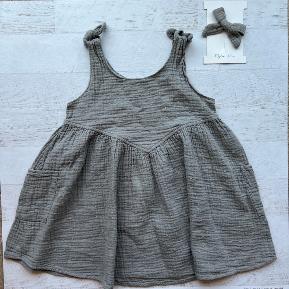 Rylee + Cru Gray Textured Fabric